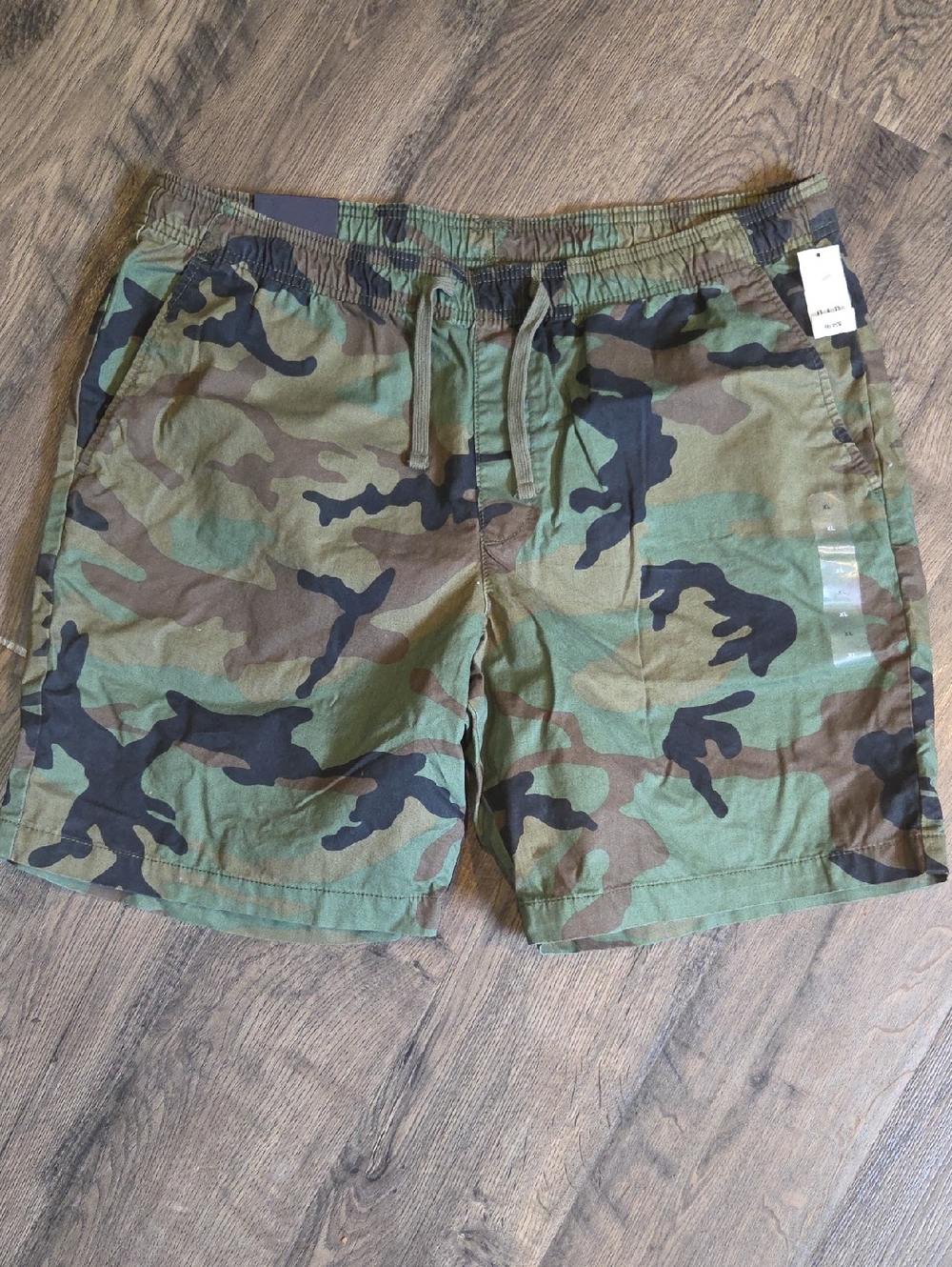 GAP Olive Green Camo Elastic Waist Shorts